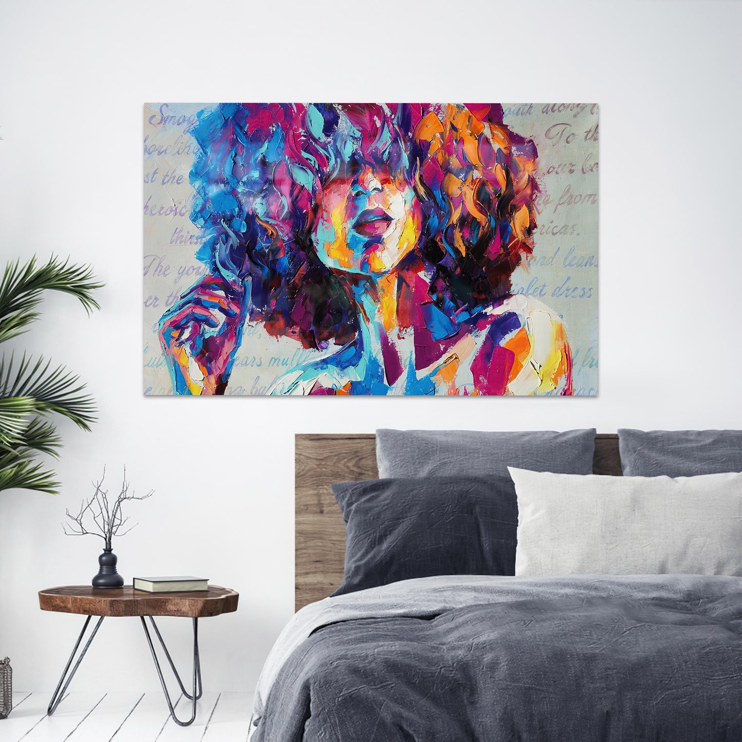 African Woman Glass Art Print for Bedroom and Kitchen Decor