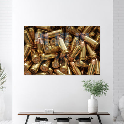 Bullet Gun Glass Wall Art