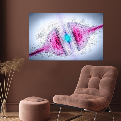 Science Synapses Cortical Neurons Glass Wall Art
