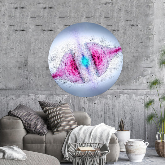 Modern Tempered Glass Science Wall Decoration: Synapses Cortical Neurons Medical Wall Hanging