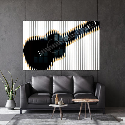 Guitar Music Lovers Glass Wall Art