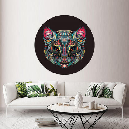 Green Cat Eyes Lover Glass Wall Art