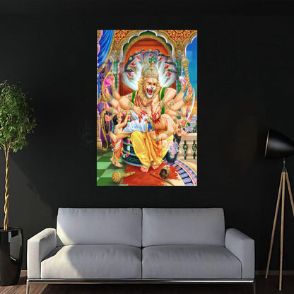 Lord Parvati Indian Glass Wall Art