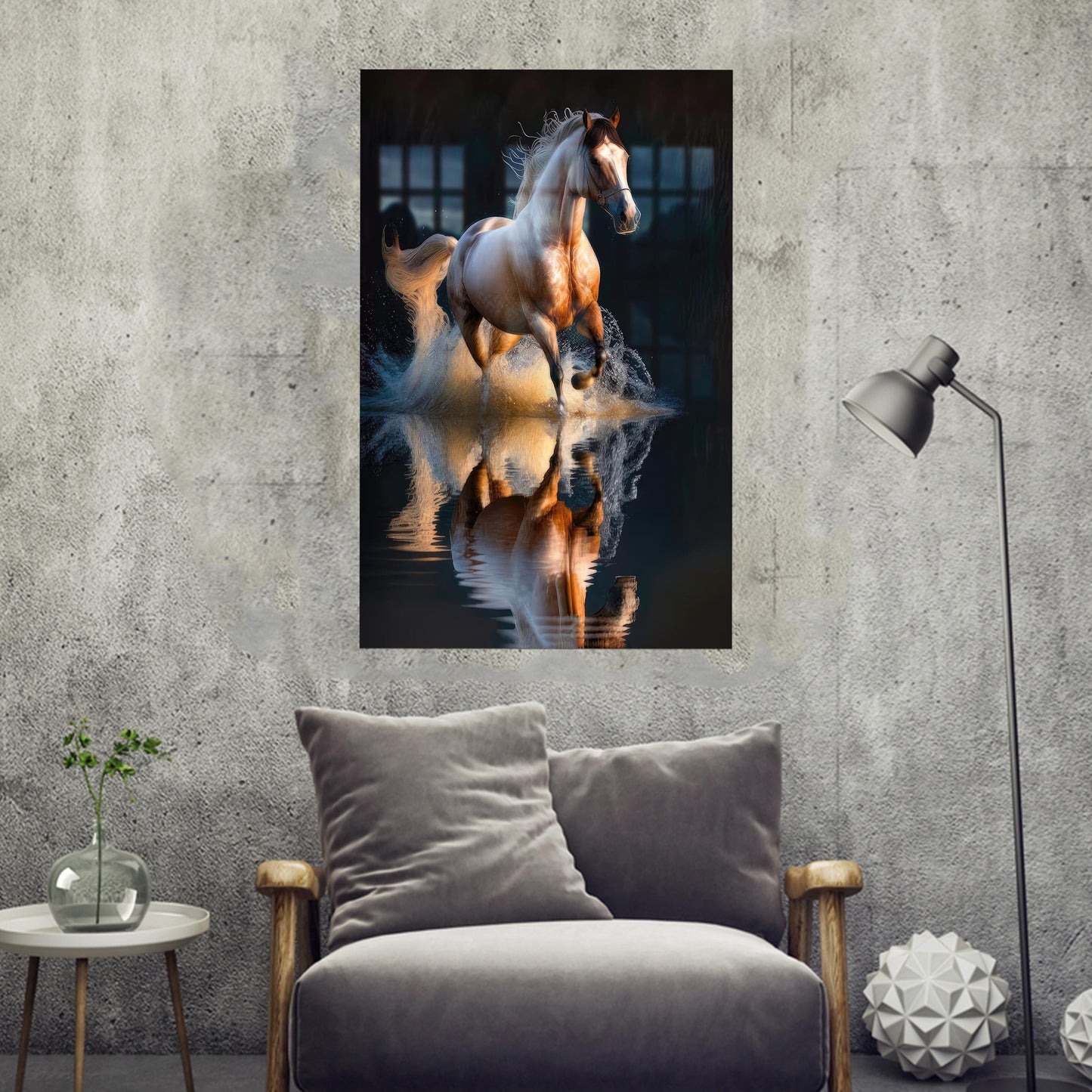 Running Horse Loft Lovers Glass Wall Art