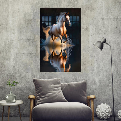 Running Horse Loft Lovers Glass Wall Art