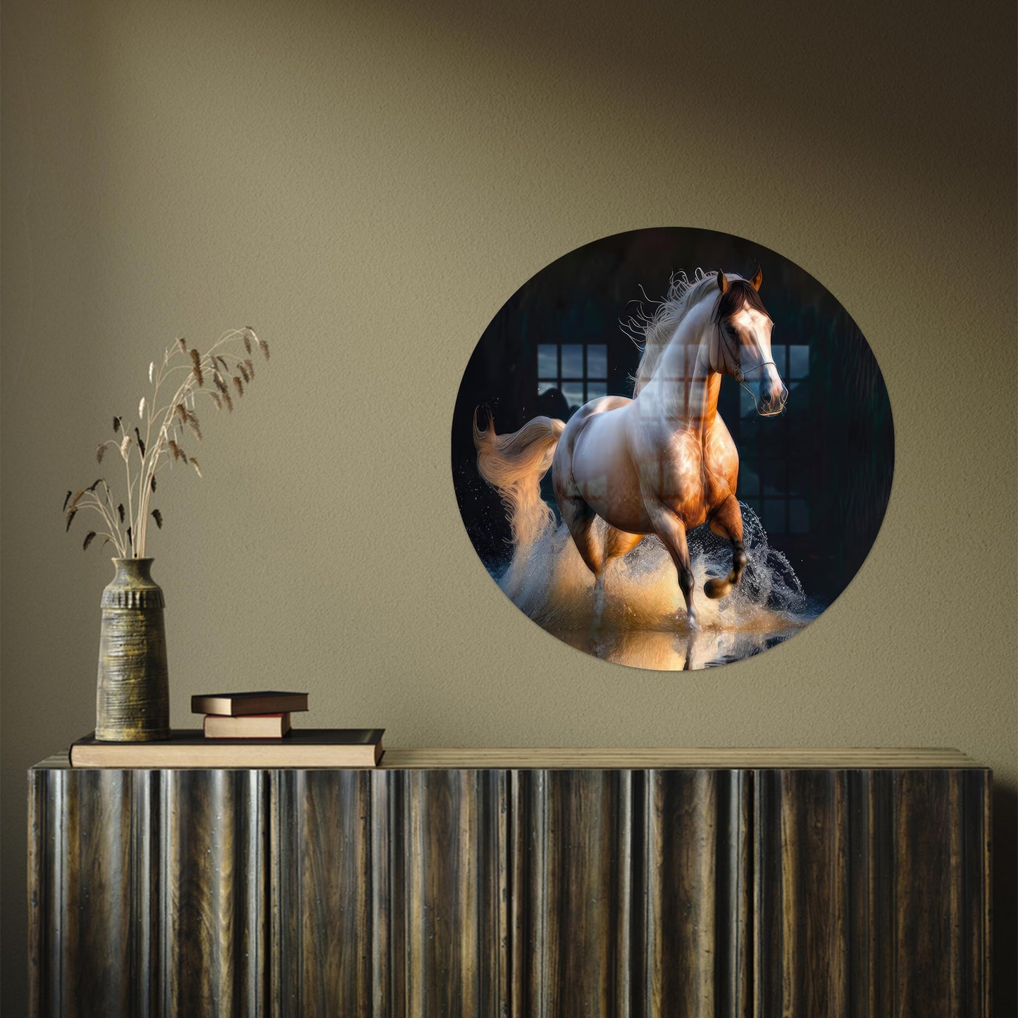 Running Horse Loft Lovers Glass Wall Art