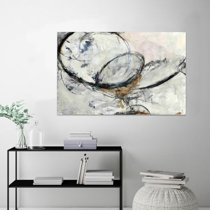 Black Abstract Glass Wall Art