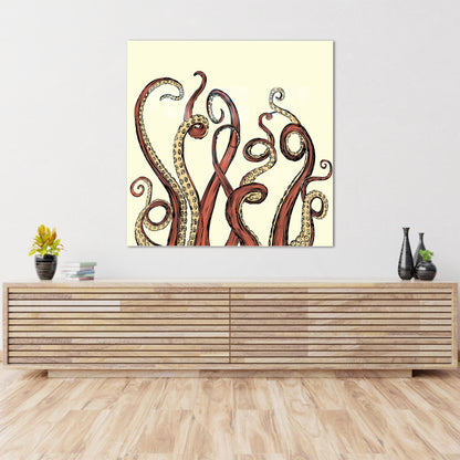 Octopus Leg Glass Wall Art