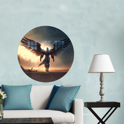 Warrior Angel Archangel Baby Glass Wall Art