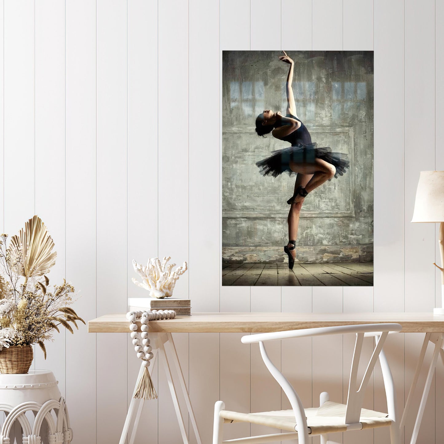 Boho Ballerina Bridesmaid Glass Wall Art
