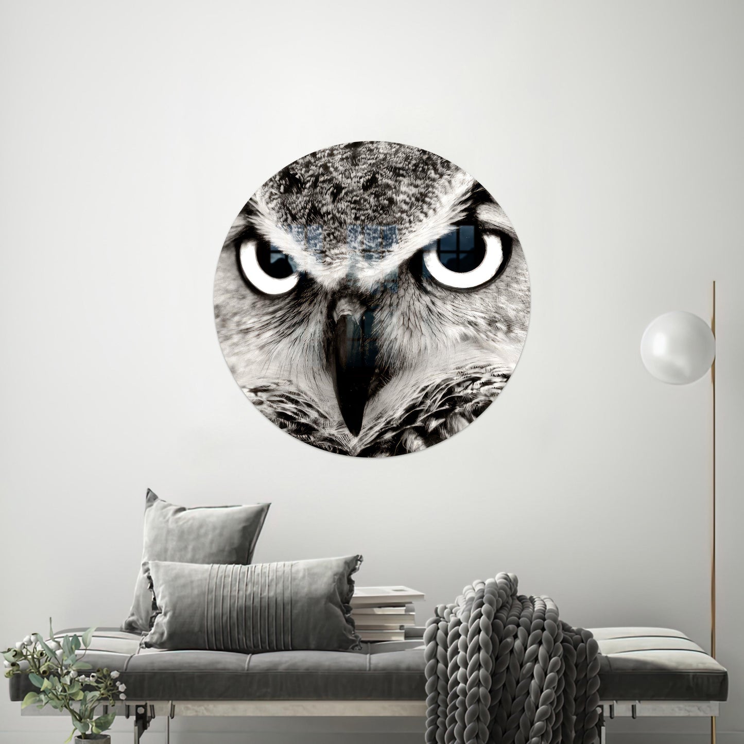Owl Glass Wall Art