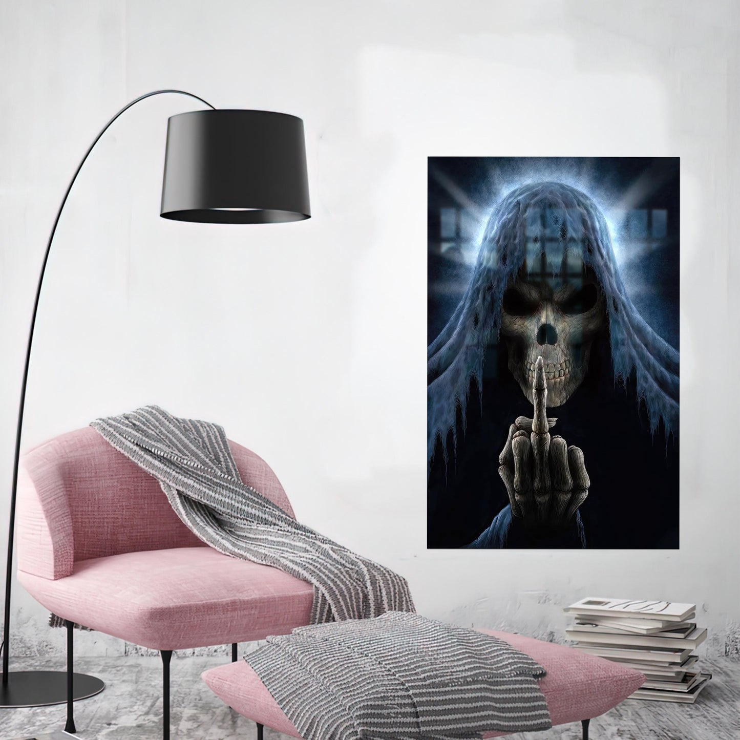 Printing Satanic Demon Horror Glass Wall Art