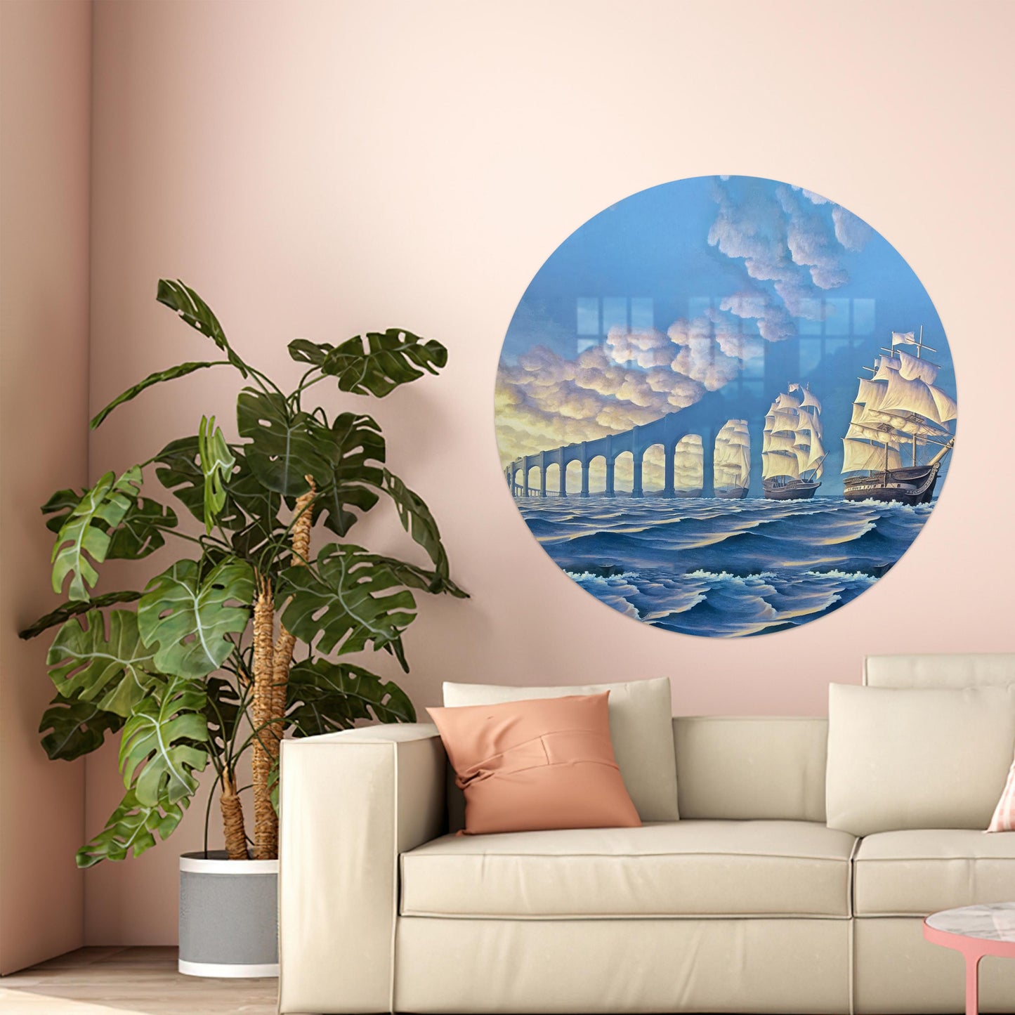 Bridge Surreal Grandma Glass Wall Art