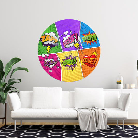 Modern Glass Wall Art: Large POP ART Glass Print for Trendy Home Decor