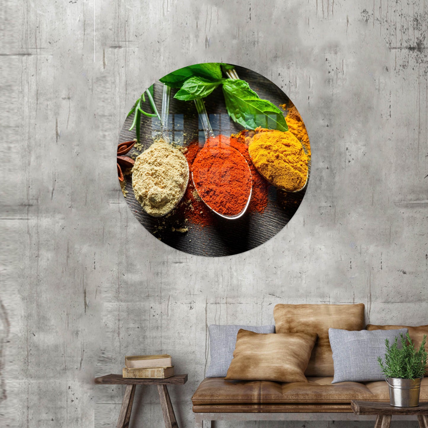 Spices Glass Wall Art
