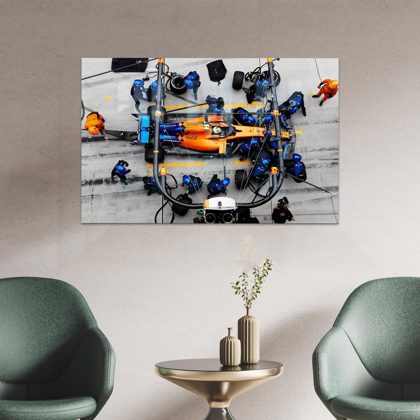 Lando Norris Mclaren F1 Glass Wall Art