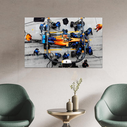 Lando Norris Mclaren F1 Glass Wall Art