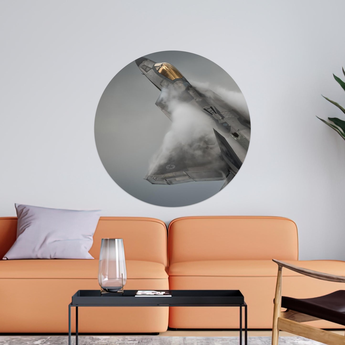 F-22 Raptor Fighter Jets Glass Wall Art