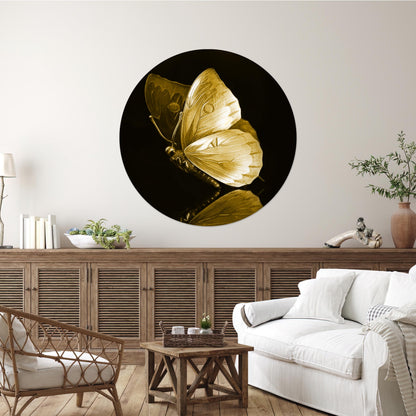 Metallic Butterfly Reflective Glass Wall Art