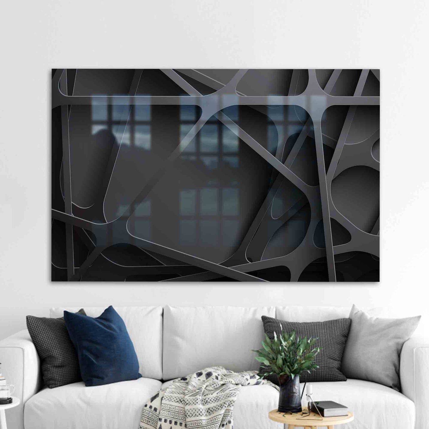Black Glass Wall Art