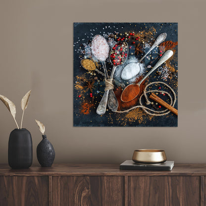 Spices Valentine's Day Glass Wall Art