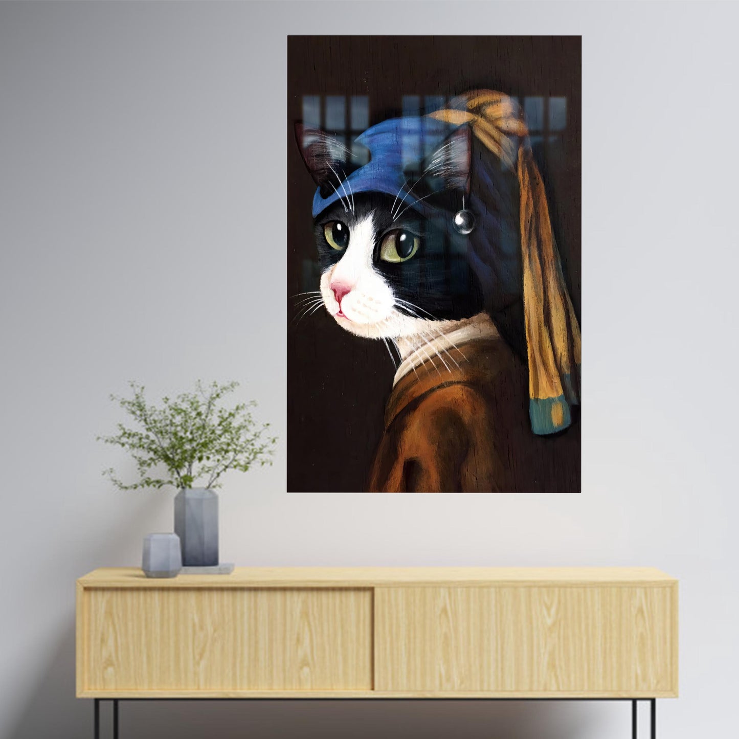 Cat Glass Wall Art