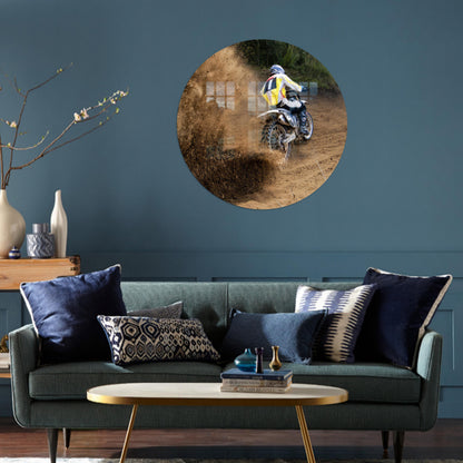 Mountainbiker Printing Garage Biker Glass Wall Art