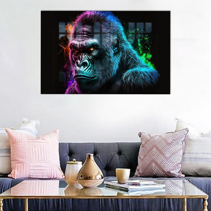 Gorilla Abstract Game Glass Wall Art