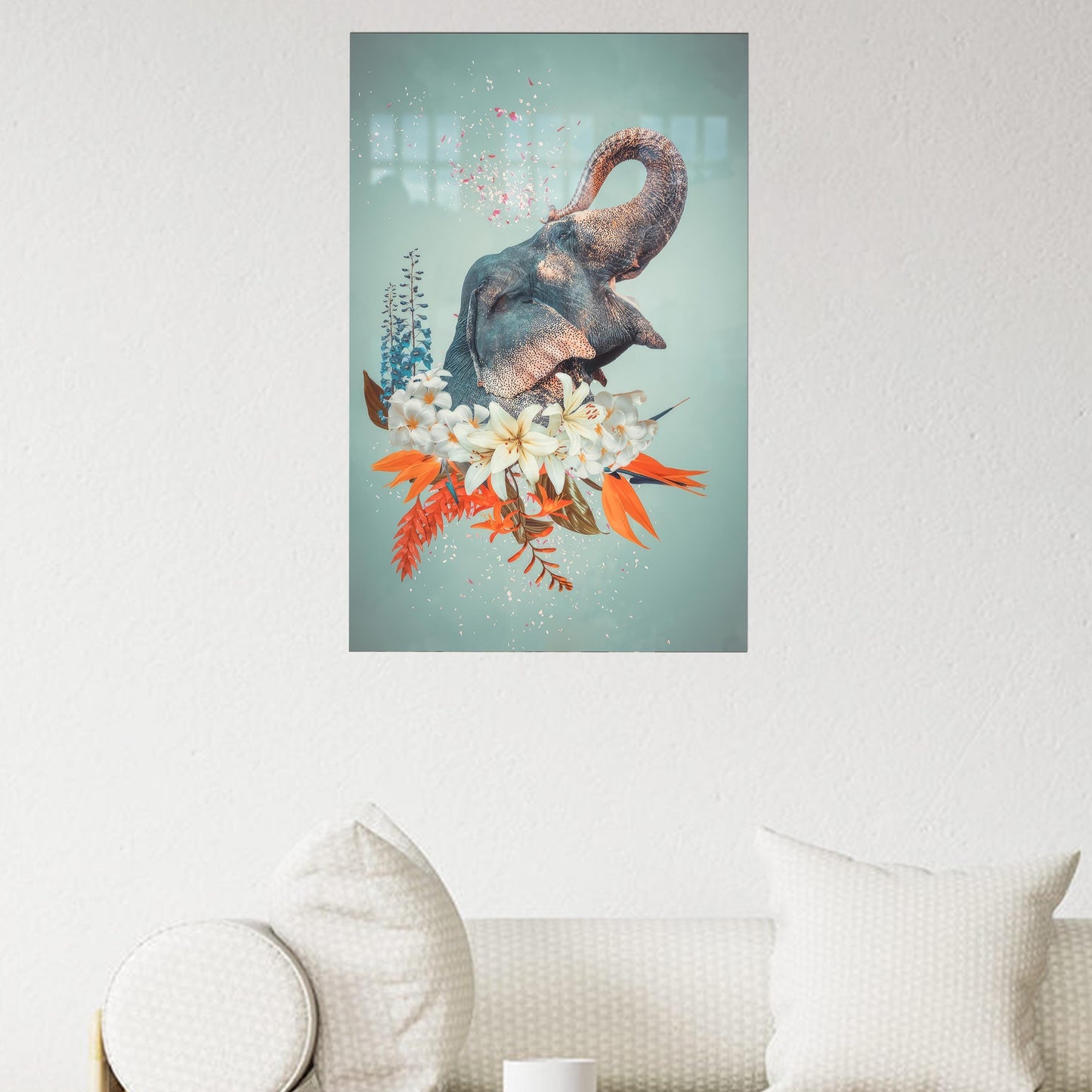 Elephant Glass Wall Art