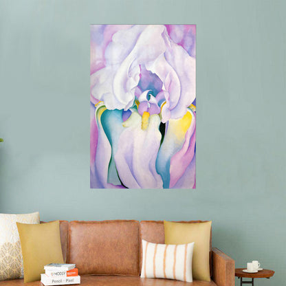 Pink Georgia O'keeffe Glass Wall Art