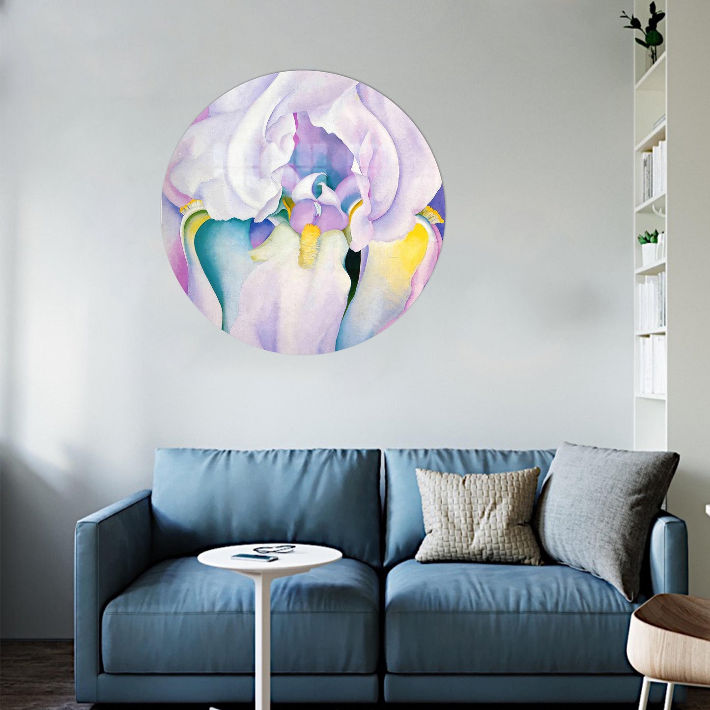 Pink Georgia O'keeffe Glass Wall Art