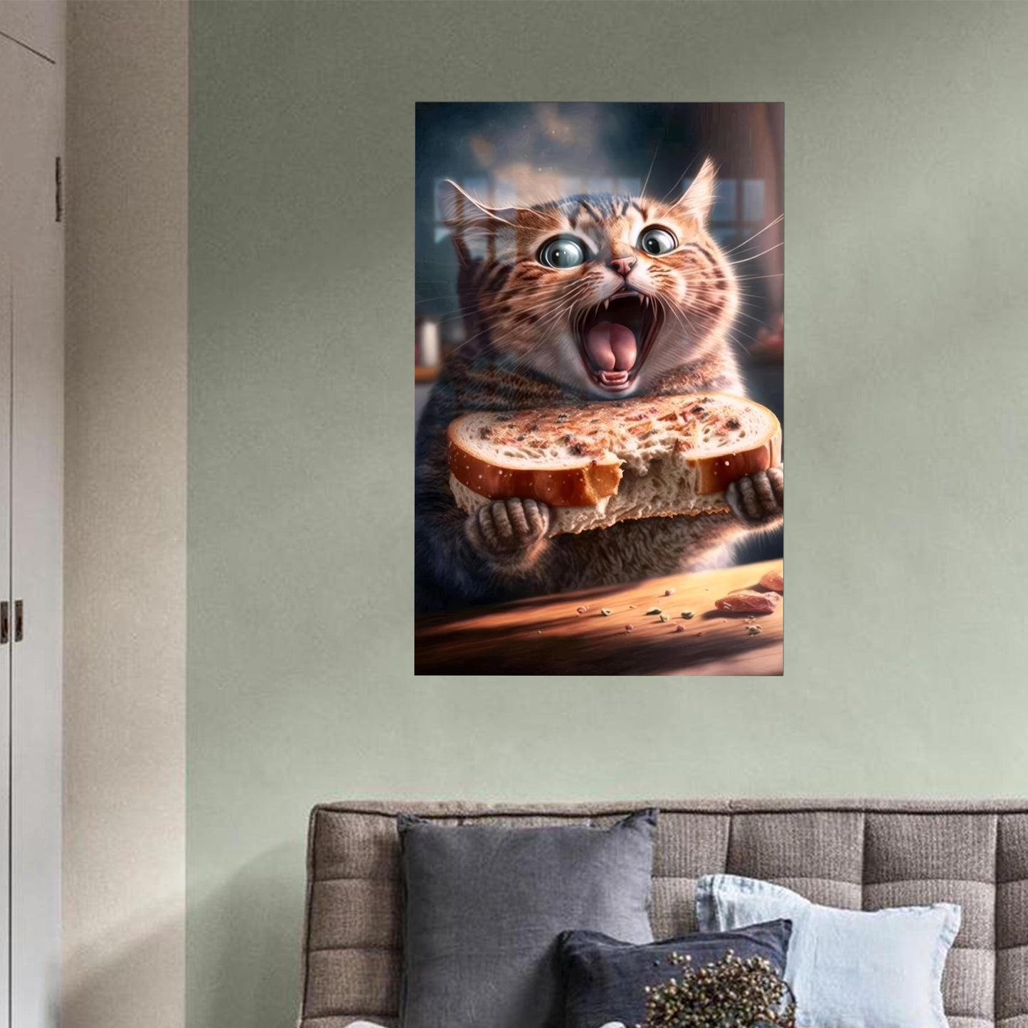 Cat Cute Bridesmaid or Glass Wall Art