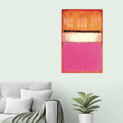 Orange Bohemian Mark Rothko Glass Wall Art