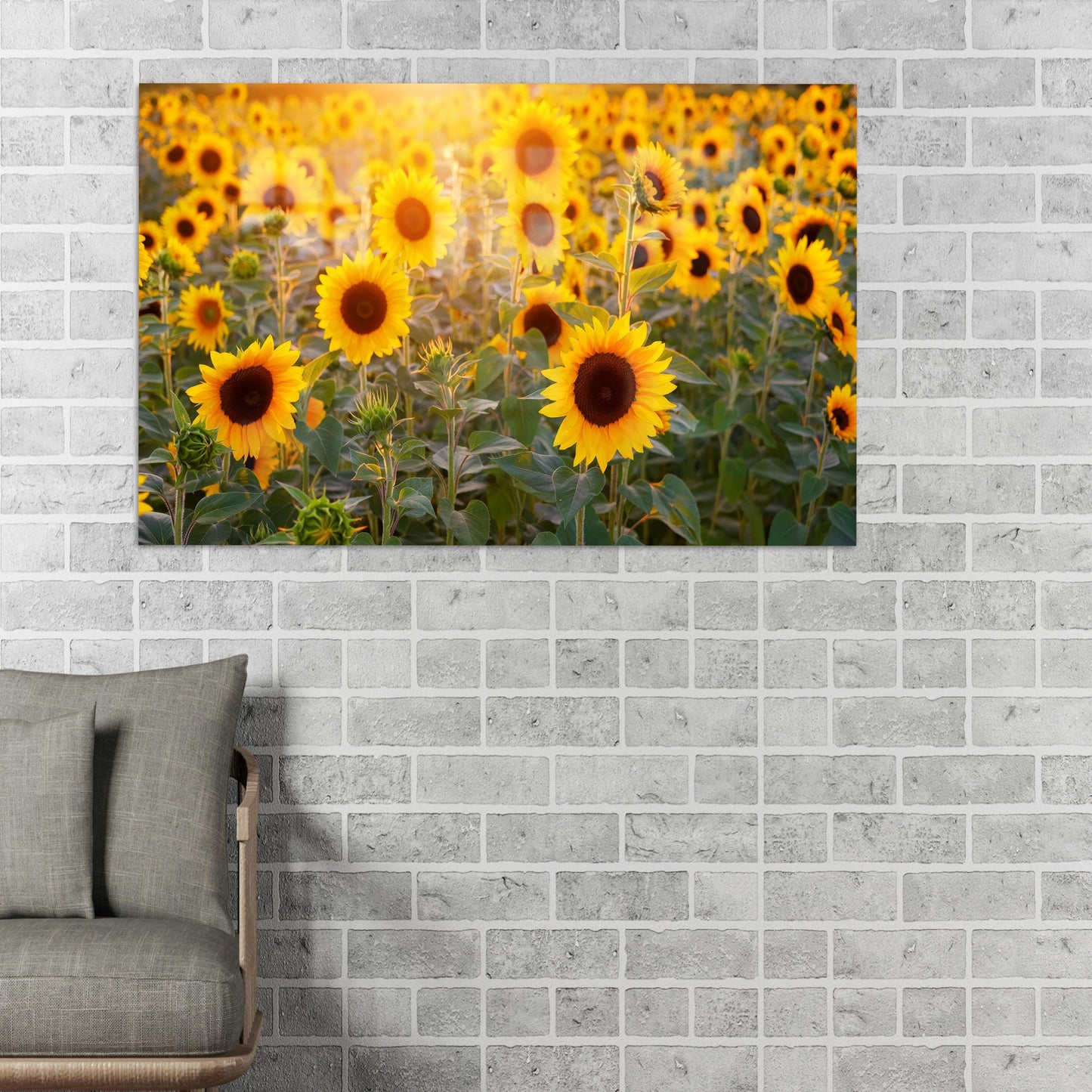 Minimalist Sunflower Glass Wall Art
