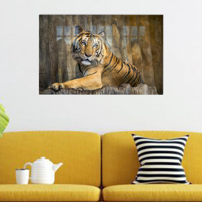 Tiger Loft Style Lover Glass Wall Art