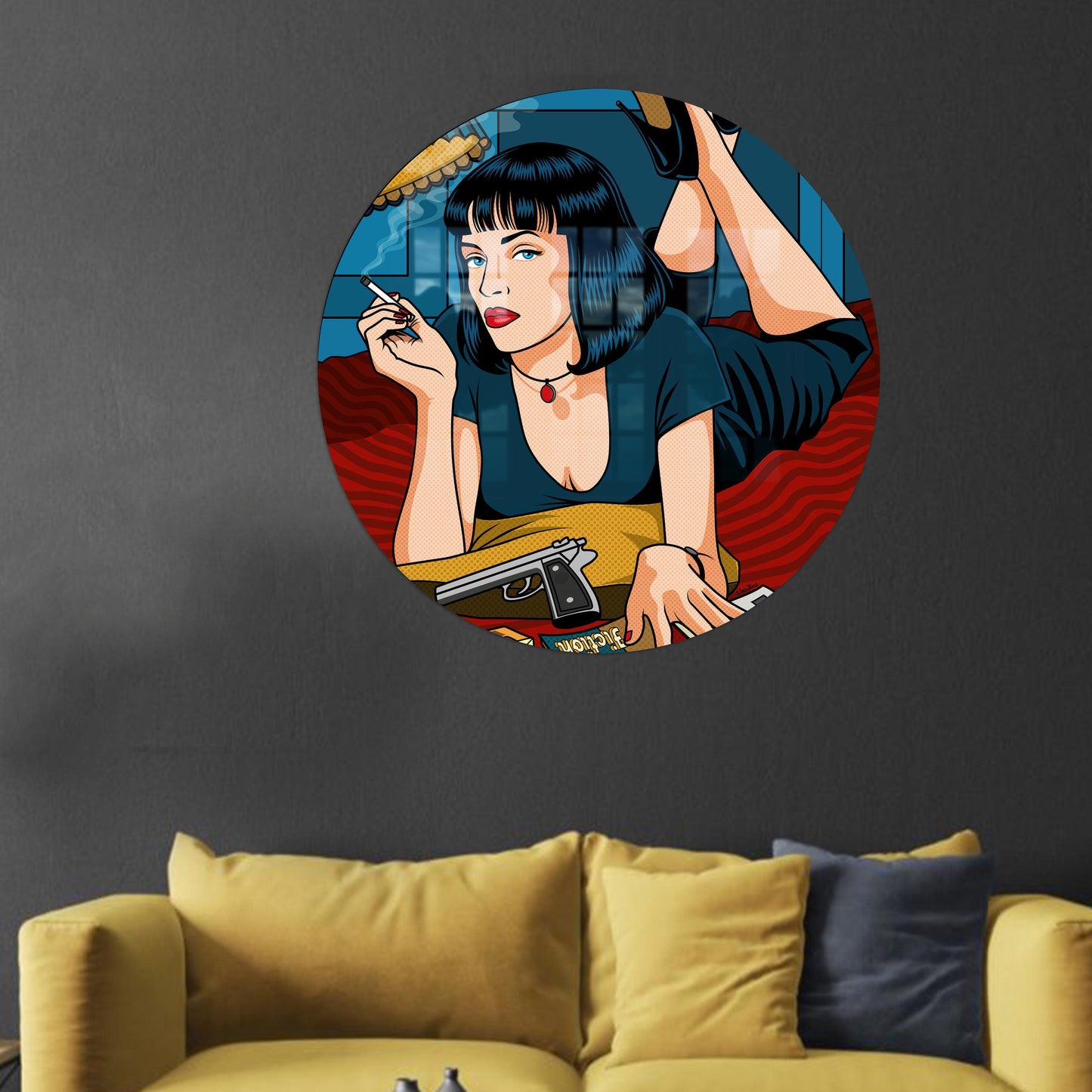 POP Shock Comic Style Glass Wall Art