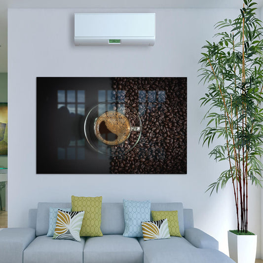 Modern Glass Art Print - Elegant Bar Glass Wall Decor for Kitchen