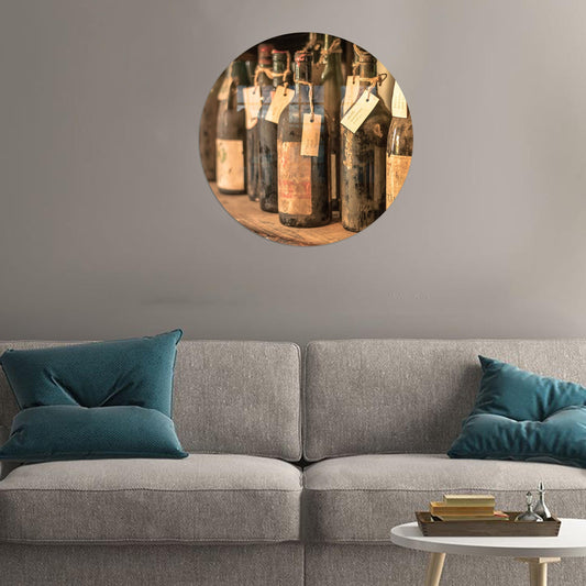 Vintage Wine Art Decor: Modern Glass Printing for Kitchen Wall Art and Restaurant Decor