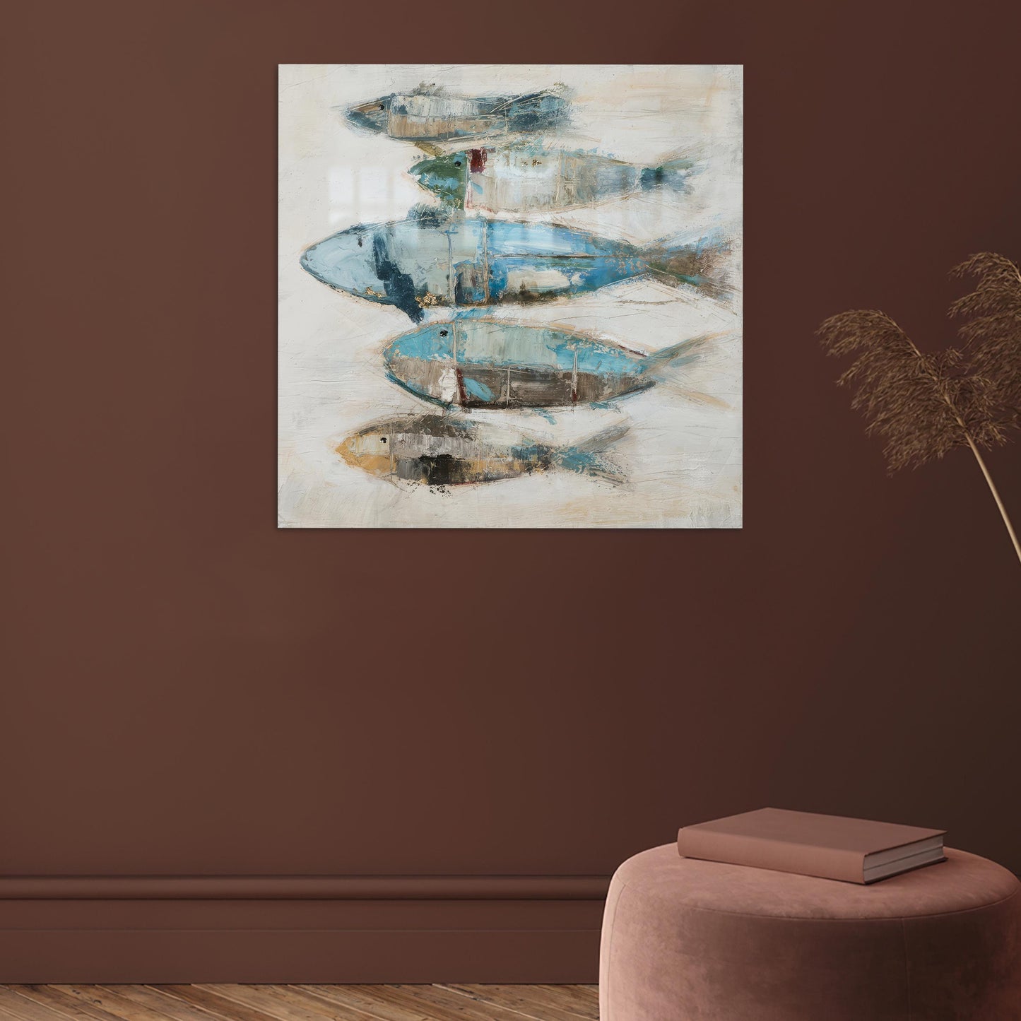 Fish Painting Glass Wall Art