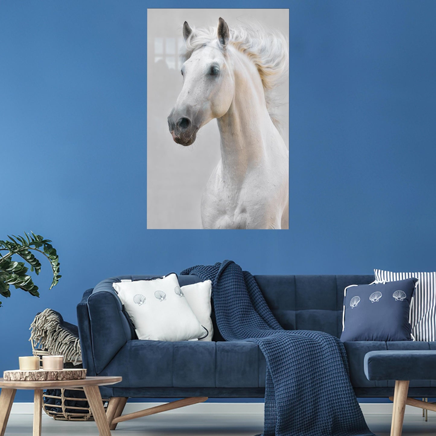 White Horse Bridesmaid and Glass Wall Art