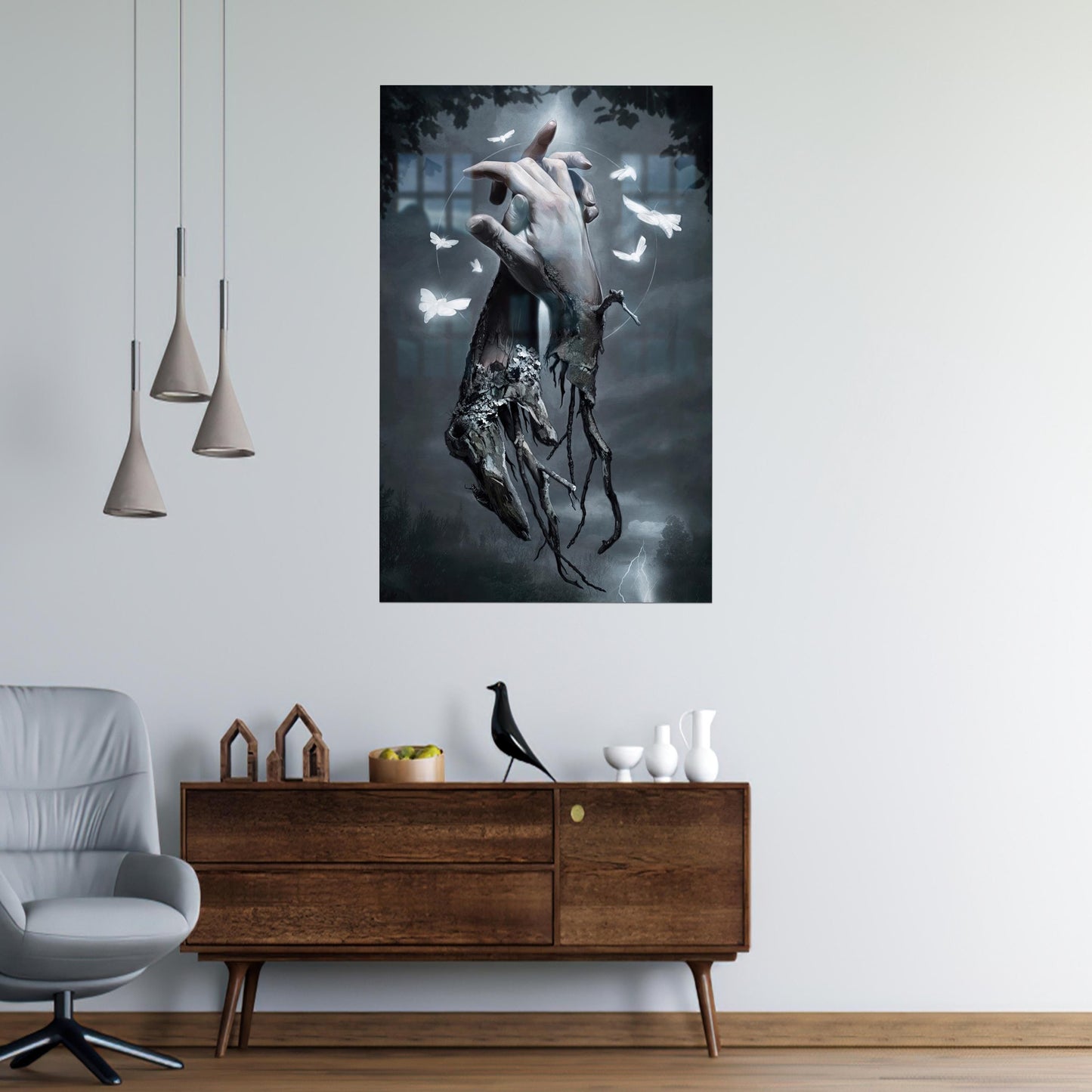 Surreal Couple Design Baby Glass Wall Art
