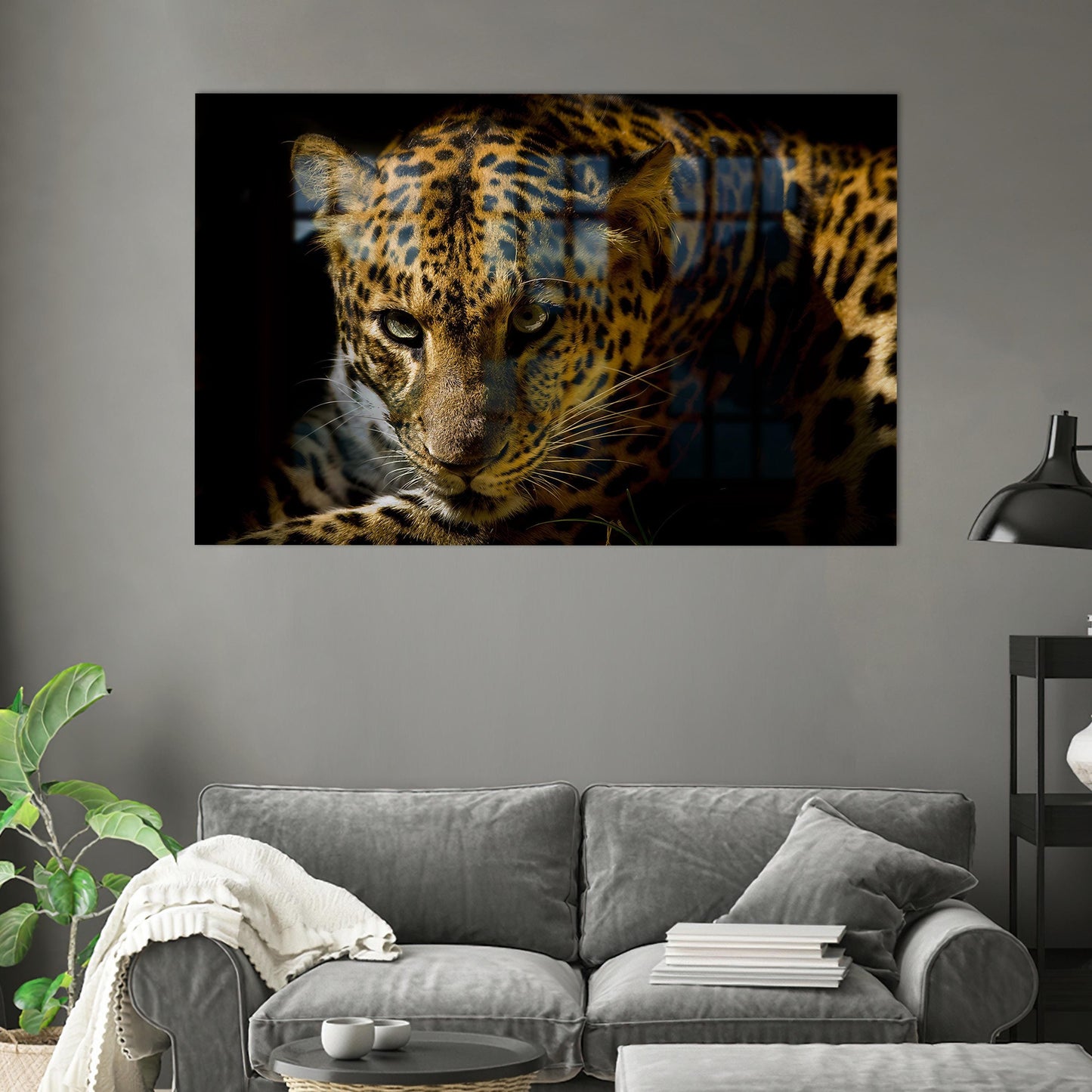 Leopard Wild Glass Wall Art