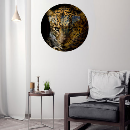 Leopard Wild Glass Wall Art