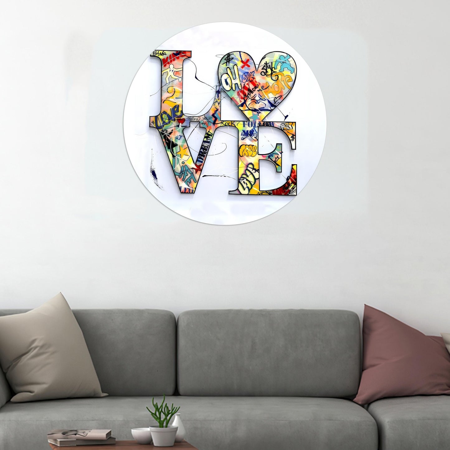 Graffiti Glass Wall Art