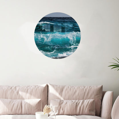 Sea Waves Ocean Seascape Glass Wall Art