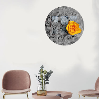 Yellow Rose Botanical Glass Wall Art