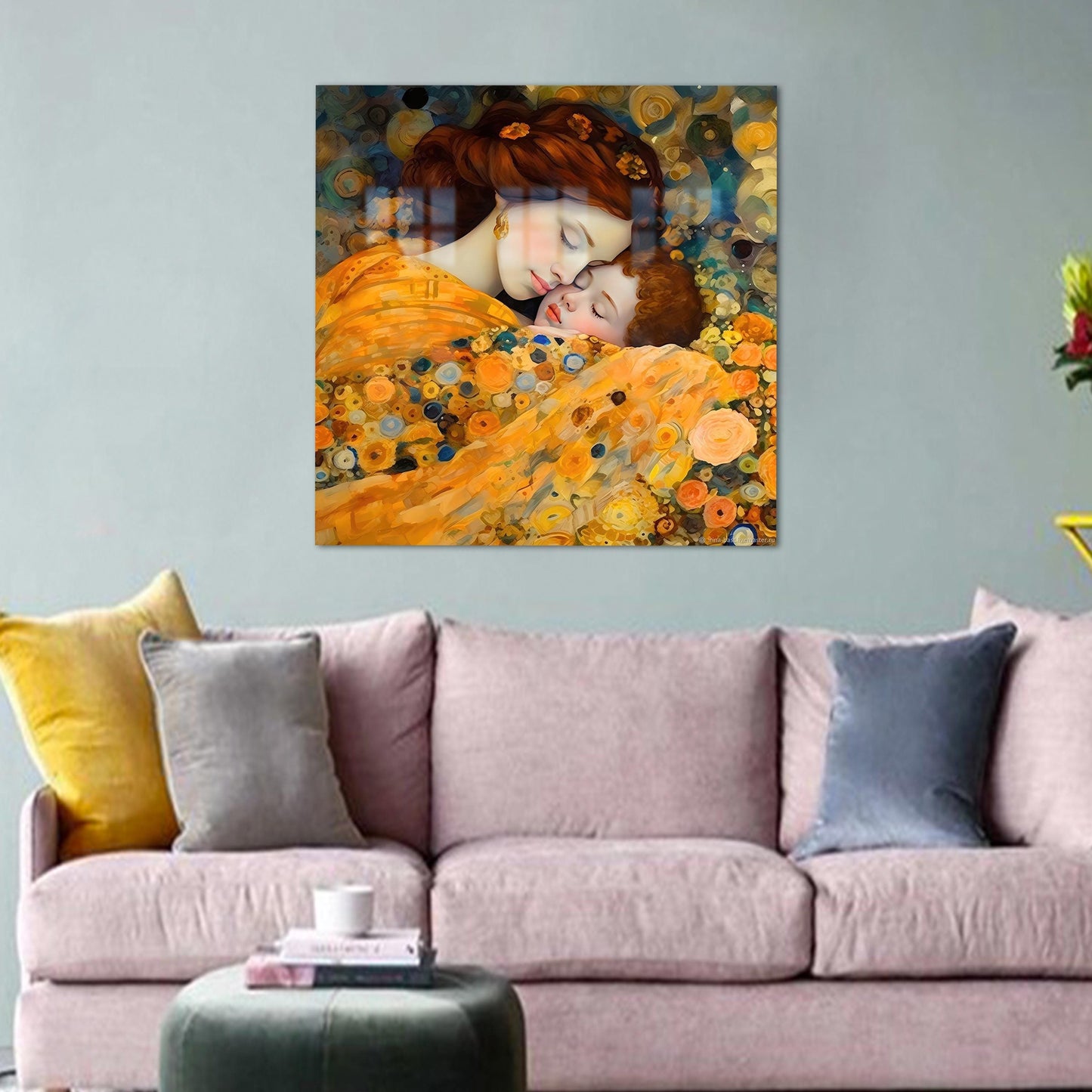 Gustav Klimt Mother and Glass Wall Art