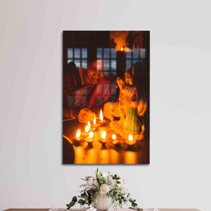 Motivation Positive Candlelight Glass Wall Art