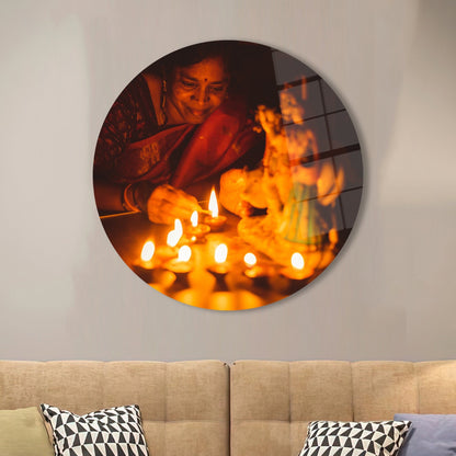Motivation Positive Candlelight Glass Wall Art