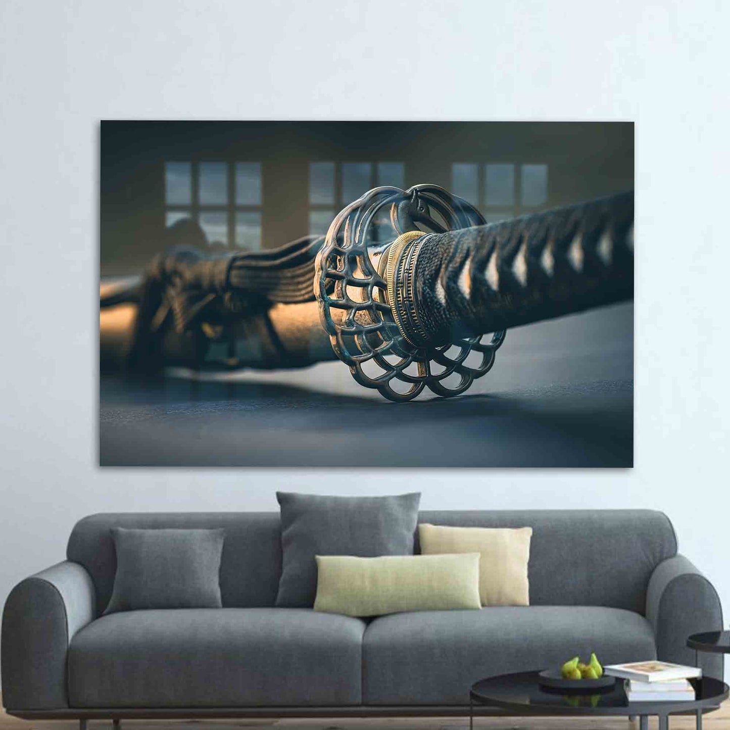 Samurai Blade Katana Sword Glass Wall Art